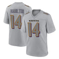 Punc B.Ravens #14 Kyle Hamilton Player Gray Replica Limited Stitched Jerseys