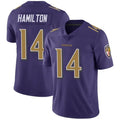 Punc B.Ravens #14 Kyle Hamilton Player Limited Color Rush Vapor Untouchable Purple StitchedJerseys