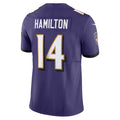Punc B.Ravens #14 Kyle Hamilton Player Purple Vapor F.U.S.E. Limited  Stitched Jerseys