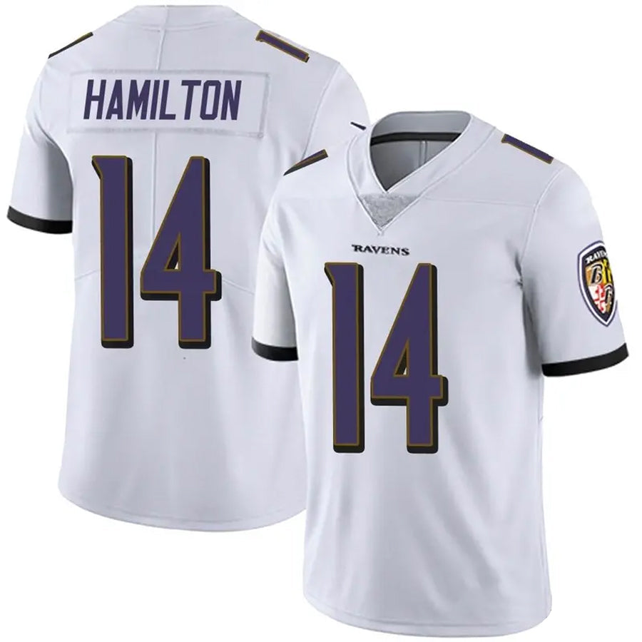 Punc B.Ravens #14 Kyle Hamilton Player White Vapor F.U.S.E. Limited Stitched Jerseys