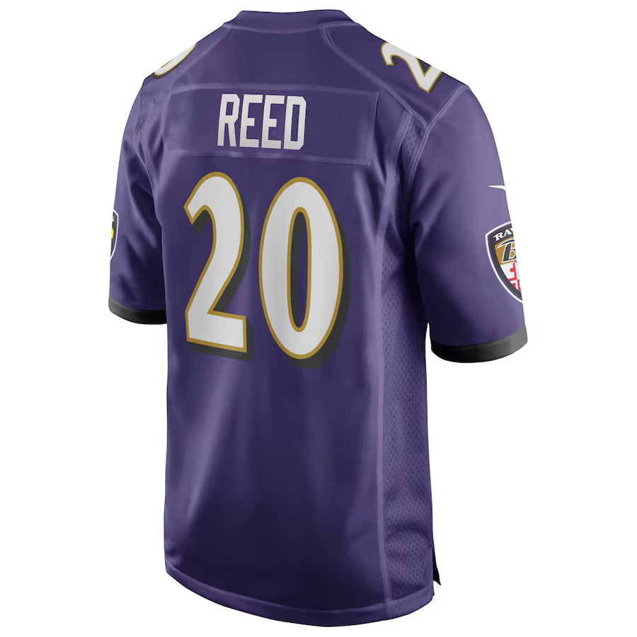 Punc B.Ravens #20 Ed Reed Player Purple Game Home  Stitched Jerseys