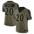 Punc B.Ravens #20 Ed Reed Player Salute To Service Olive Stitched Jerseys