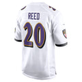 Punc B.Ravens #20 Ed Reed Player White Game Home Stitched Jerseys