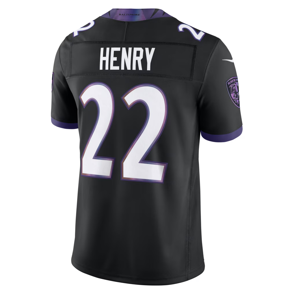 Punc B.Ravens #22 Derrick Henry Black Alternate Alternate Vapor F.U.S.E. Stitched Limited Jerseys