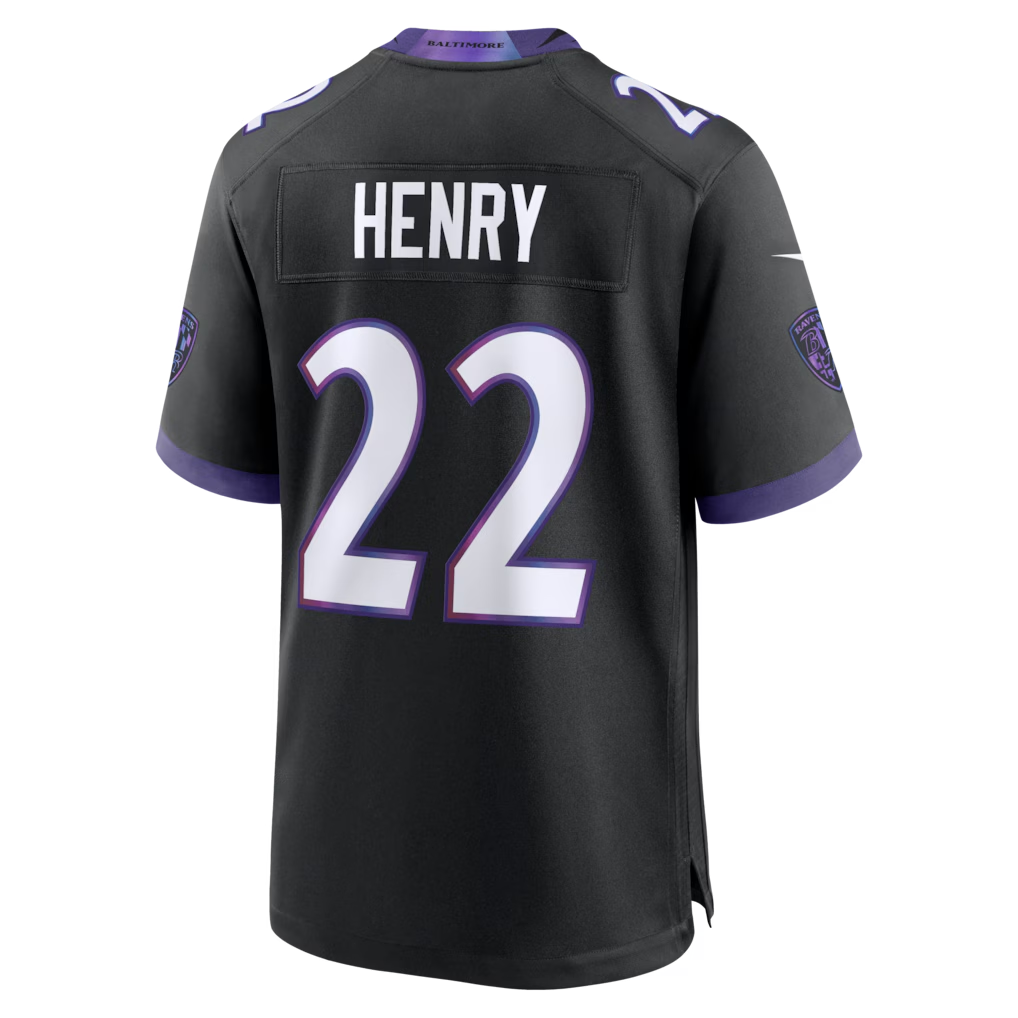 Punc B.Ravens #22 Derrick Henry Black Alternate Game Stitched Jerseys