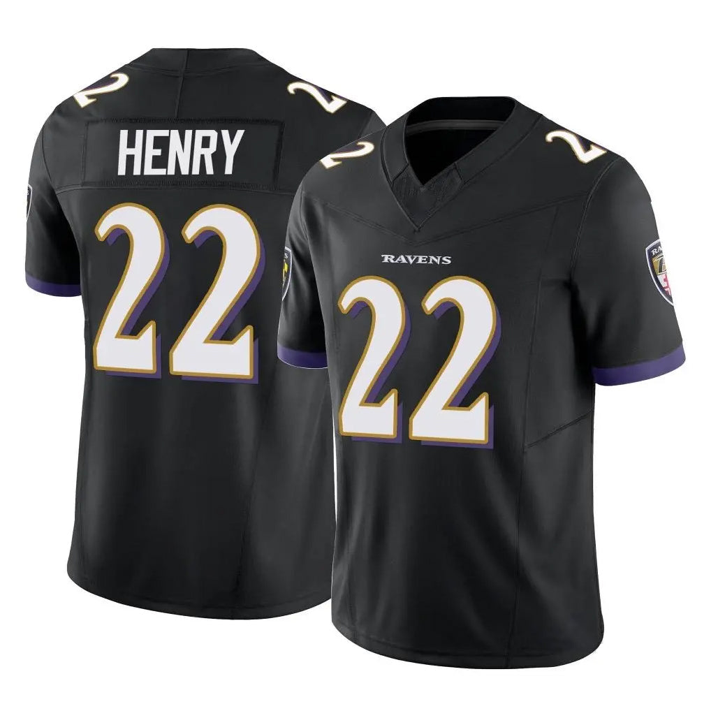 Punc B.Ravens #22 Derrick Henry Player Black Limited Home Game Stitched Jerseys