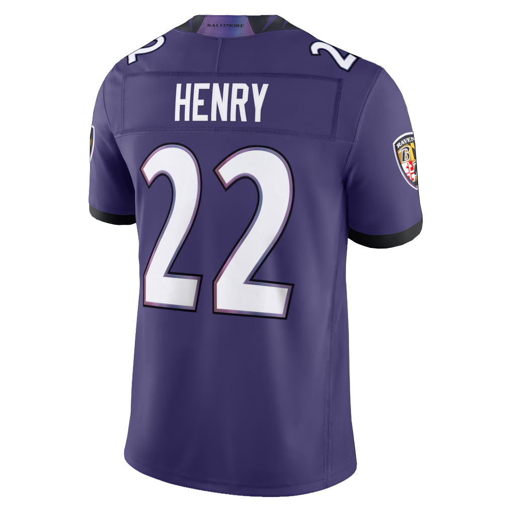 Punc B.Ravens #22 Derrick Henry Player Purple Limited Elite Home Game Stitched Jerseys