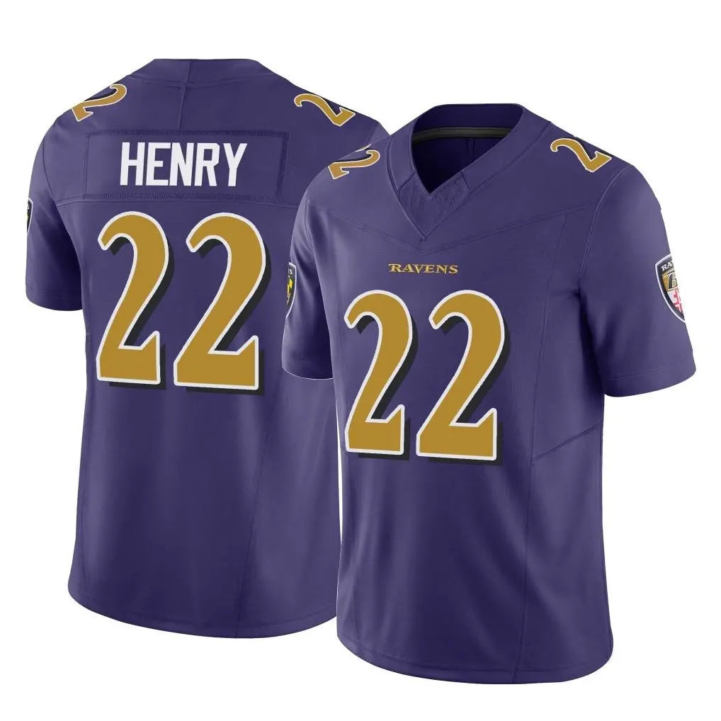 Punc B.Ravens #22 Derrick Henry Player Purple Limited Home Game Stitched Jerseys