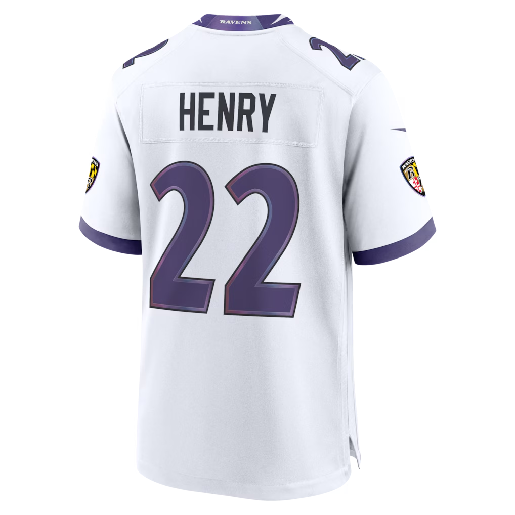 Punc B.Ravens #22 Derrick Henry White Game Stitched Jerseys