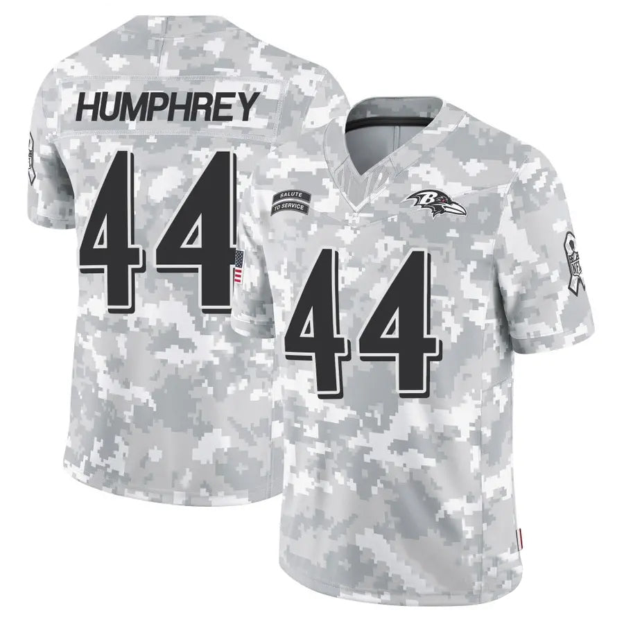Punc B.Ravens #44 Marlon Humphrey Player Arctic Camo Salute to Service Limited Stitched Jerseys
