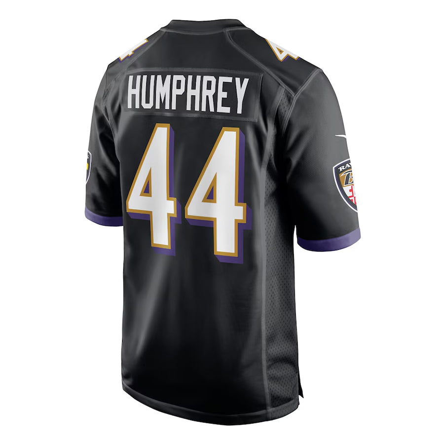 Punc B.Ravens #44 Marlon Humphrey Player Black Alternate Home Game Stitched Jerseys
