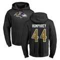 Punc B.Ravens #44 Marlon Humphrey Player Black Pullover Hoodie Stitched Jerseys