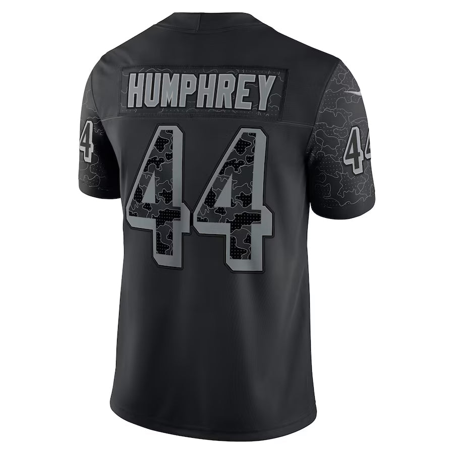 Punc B.Ravens #44 Marlon Humphrey Player Black RFLCTV Limited Stitched Jerseys