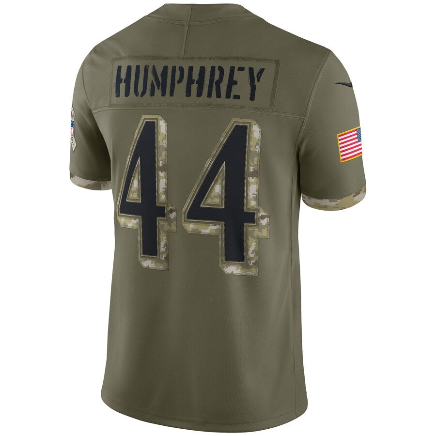 Punc B.Ravens #44 Marlon Humphrey Player Olive Salute To Service Limited Stitched Jerseys