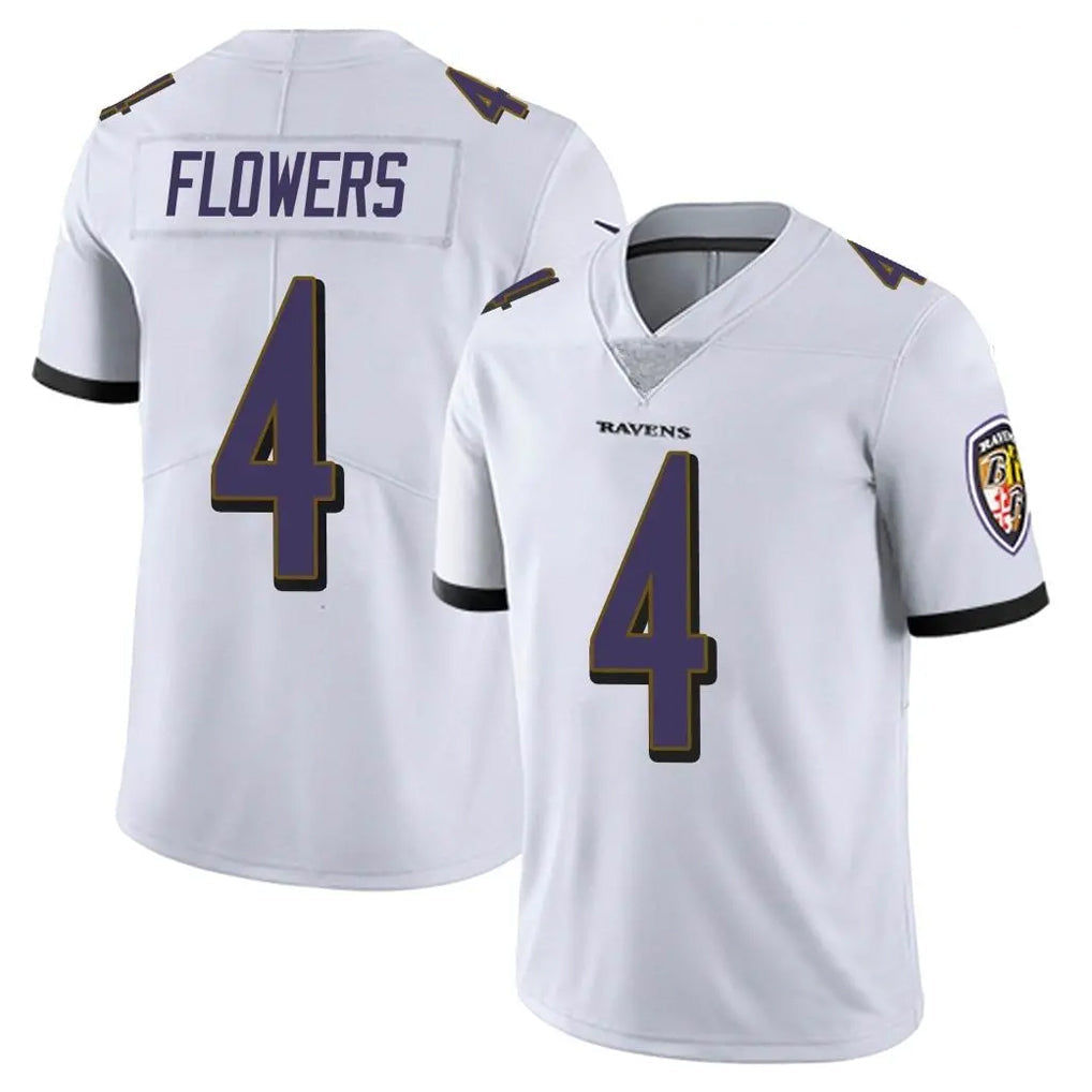 Punc B.Ravens #4 Zay Flowers Player White Vapor F.U.S.E. Limited Stitched Jerseys