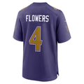 Punc B.Ravens #4 Zay Flowers Purple Alternate Game Stitched Jerseys
