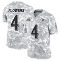 Punc B.Ravens #4 Zay Flowers Player Arctic Camo Salute to Service Limited Stitched Jerseys