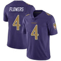 Punc B.Ravens #4 Zay Flowers Player Limited Purple Color Rush Vapor Untouchable Stitched Jerseys