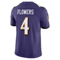 Punc B.Ravens #4 Zay Flowers Player Vapor F.U.S.E. Limited Purple Stitched Jerseys