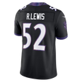 Punc B.Ravens #52 Ray Lewis Black Alternate Vapor F.U.S.E. Stitched Retired Player Limited Jerseys