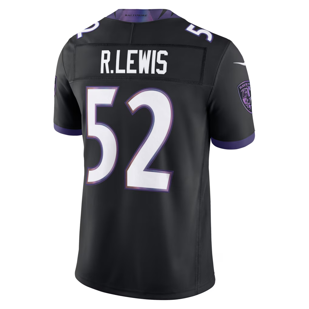 Punc B.Ravens #52 Ray Lewis Black Alternate Vapor F.U.S.E. Stitched Retired Player Limited Jerseys