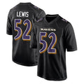 Punc B.Ravens #52 Ray Lewis Player Black Carbon Fashion Home Stitched Jerseys