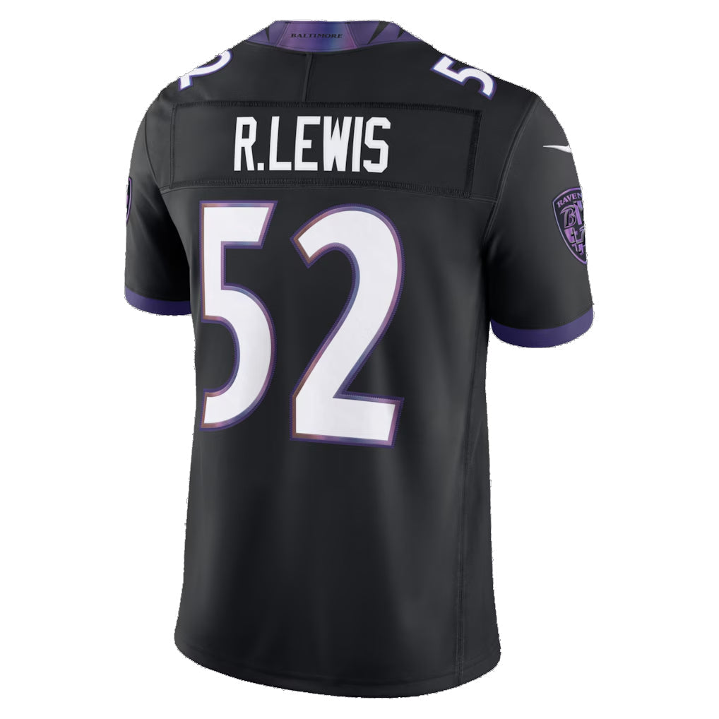 Punc B.Ravens #52 Ray Lewis Player Black Vapor F.U.S.E. Limited Home Game Stitched Jerseys