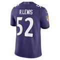 Punc B.Ravens #52 Ray Lewis Player Purple  Vapor F.U.S.E. Limited Home Game Stitched Jerseys