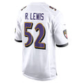 Punc B.Ravens #52 Ray Lewis Player White Alternate Home Stitched Jerseys