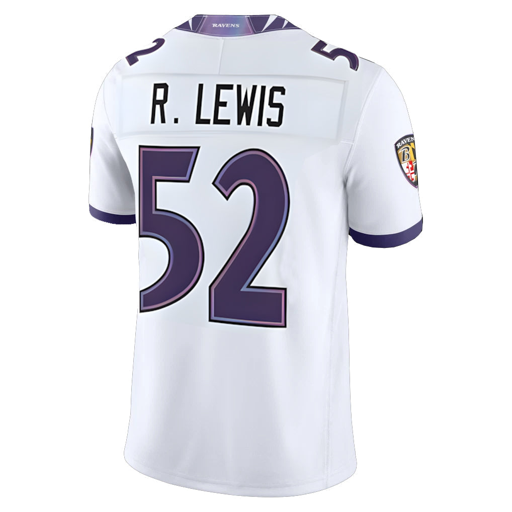 Punc B.Ravens #52 Ray Lewis Player White  Vapor F.U.S.E. Limited Home Game Stitched Jerseys