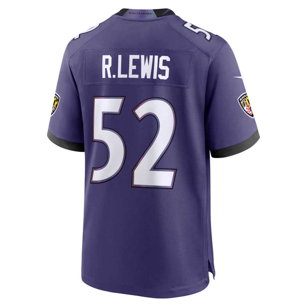 Punc B.Ravens #52 Ray Lewis Purple Team Retired Player Game Stitched Jerseys
