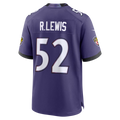 Punc B.Ravens #52 Ray Lewis Purple Team Retired Player Game Stitched Jerseys