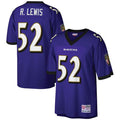 Punc B.Ravens B.Ravens #52 Ray Lewis Mitchell & Ness Big & Tall 2000 Retired Player Replica Stitched Jerseys - Purple