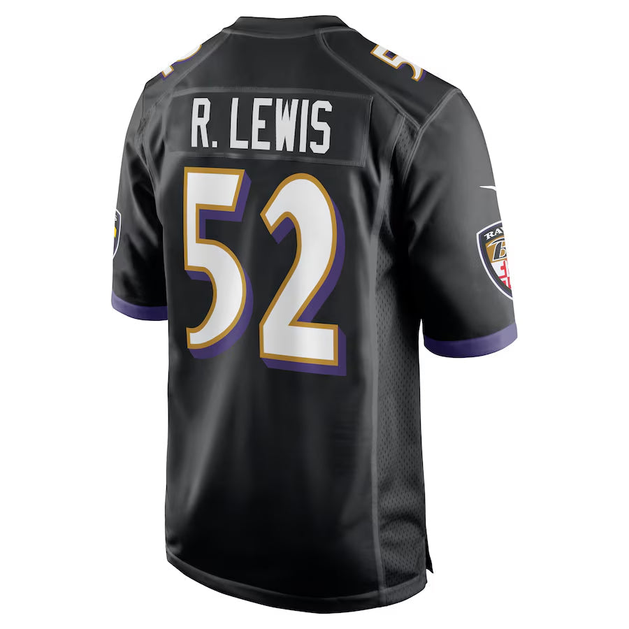 Punc B.Ravens #52 Ray Lewis Player Black Home Stitched Jerseys