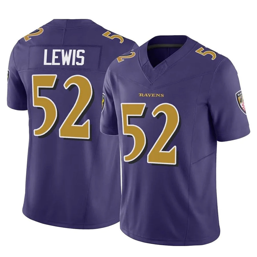 Punc B.Ravens #52 Ray Lewis Player Vapor F.U.S.E. Limited Purple Stitched Jerseys
