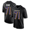 Punc B.Ravens #71 Olaivavega Ioane Player Black Carbon Fashion Home Stitched Jerseys