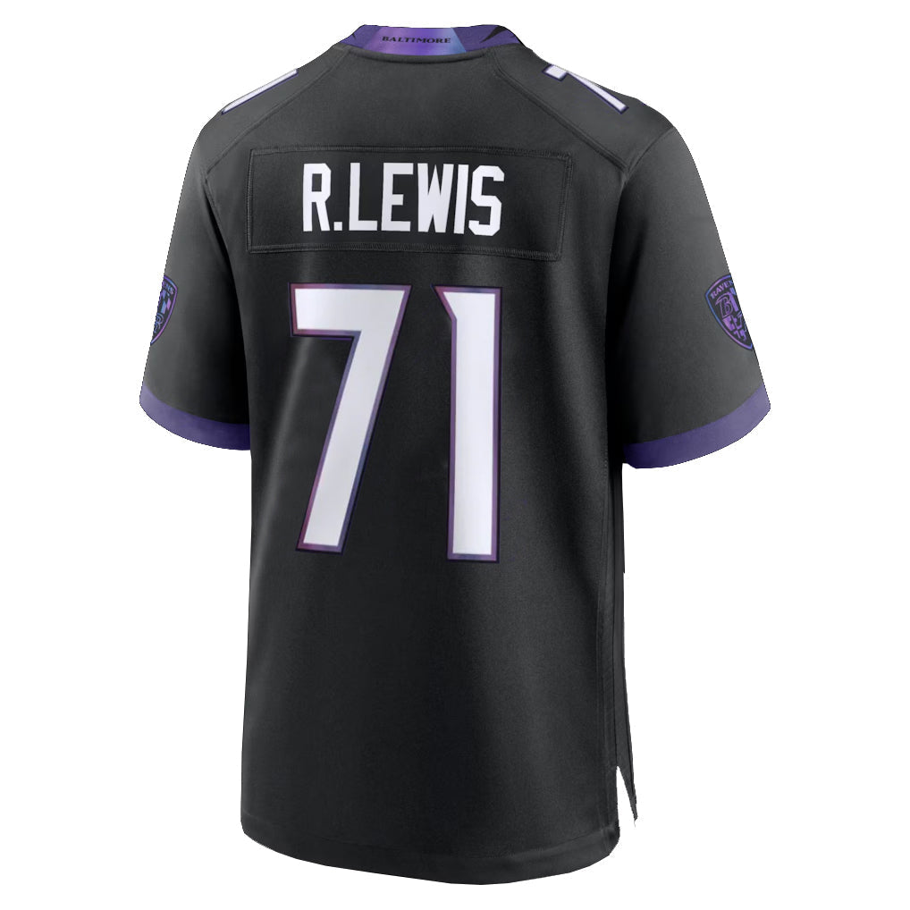 Punc B.Ravens #71 Olaivavega Ioane Player Black Home Game Stitched Jerseys