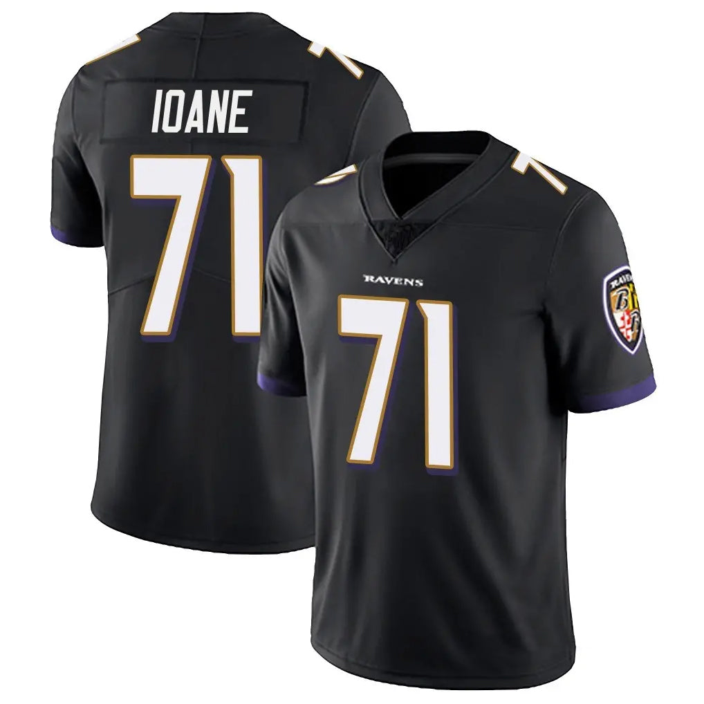 Punc B.Ravens #71 Olaivavega Ioane Player Black Vapor Untouchable Limited Home Stitched Jerseys