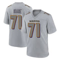 Punc B.Ravens #71 Olaivavega Ioane Player Gray Replica Limited Stitched Jerseys