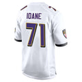 Punc B.Ravens #71 Olaivavega Ioane Player White Alternate Home Stitched Jerseys