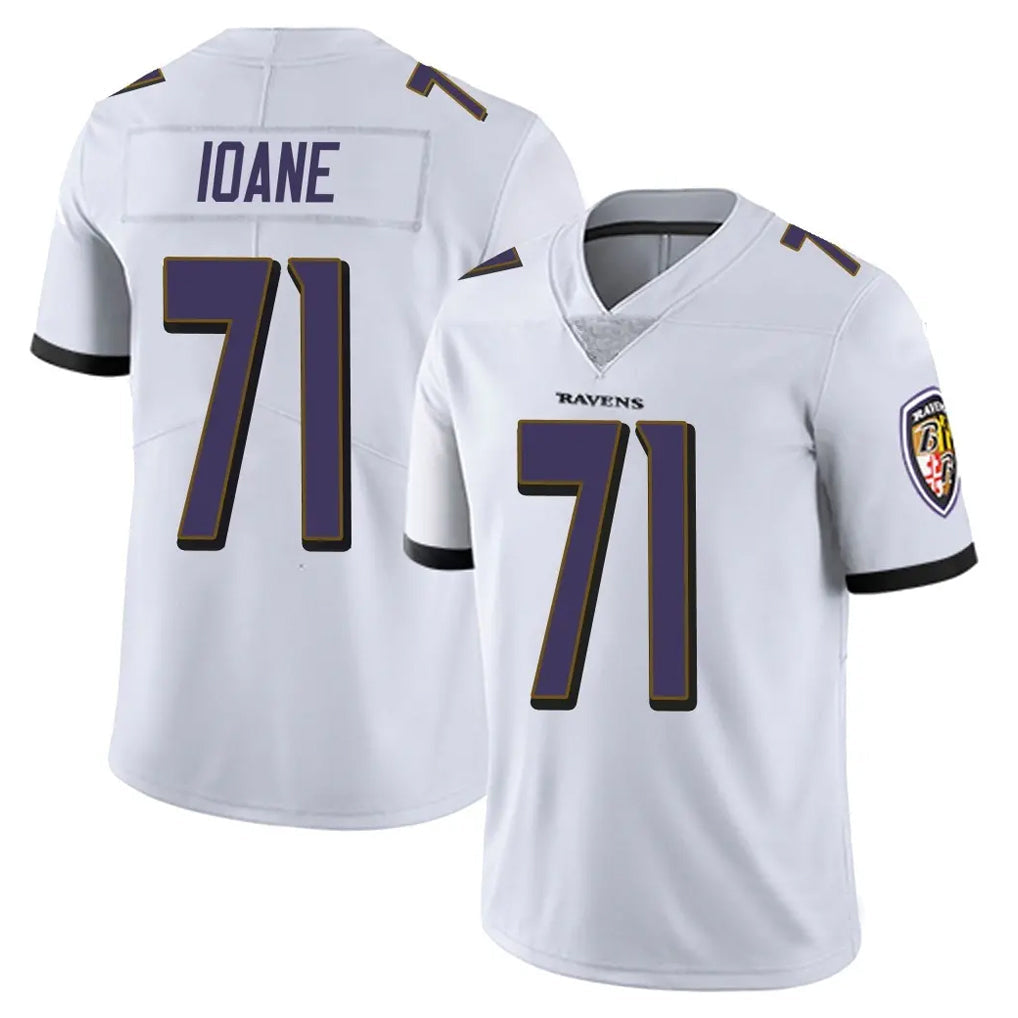 Punc B.Ravens #71 Olaivavega Ioane Player White Vapor Untouchable Limited Game Home Stitched Jerseys