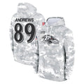 Punc B.Ravens #89 Mark Andrews Player Arctic Camo Salute To Service Hoodie Stitched Jerseys