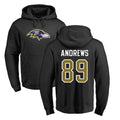 Punc B.Ravens #89 Mark Andrews Player Black Pullover Hoodie Stitched Jerseys