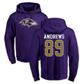 Punc B.Ravens #89 Mark Andrews Player Purple Salute to Service Pullover Hoodie Stitched Jerseys