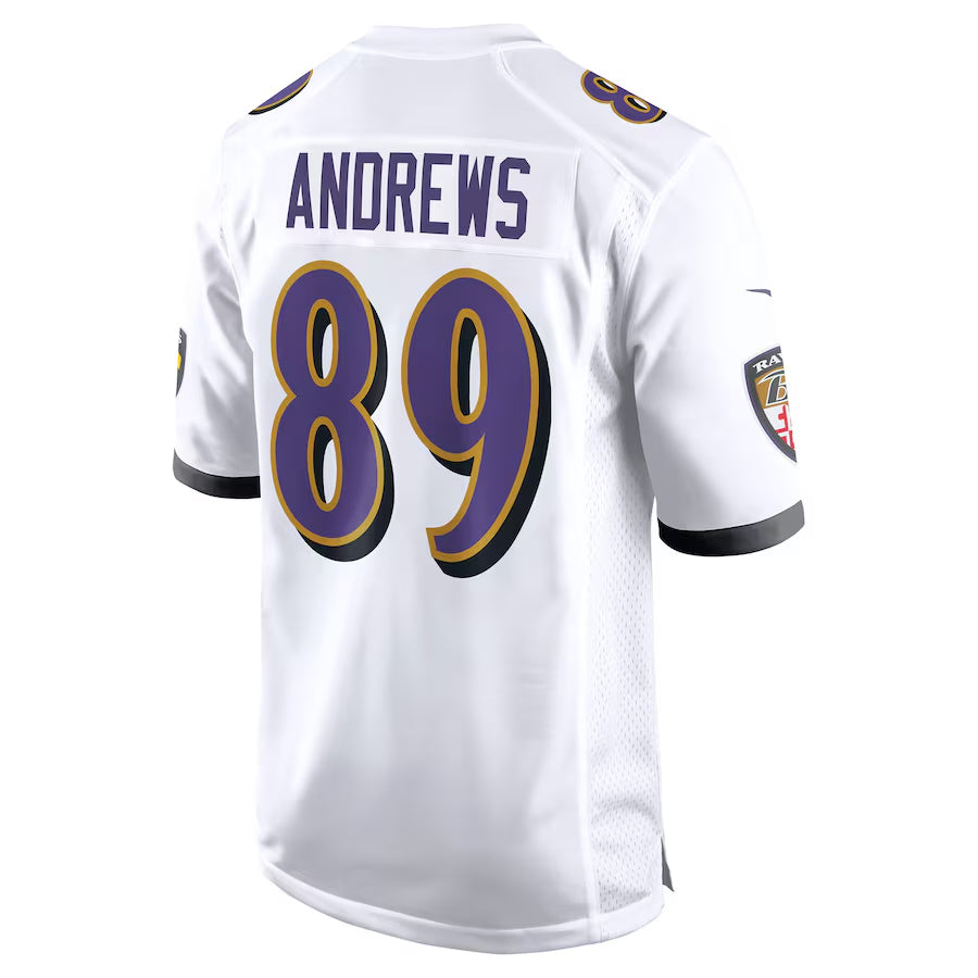 Punc B.Ravens #89 Mark Andrews Player White Alternate Home Game Stitched Jerseys