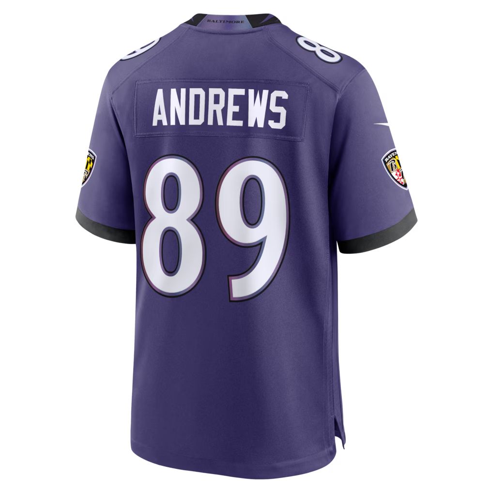 Punc B.Ravens #89 Mark Andrews Purple Team Game Stitched Jerseys