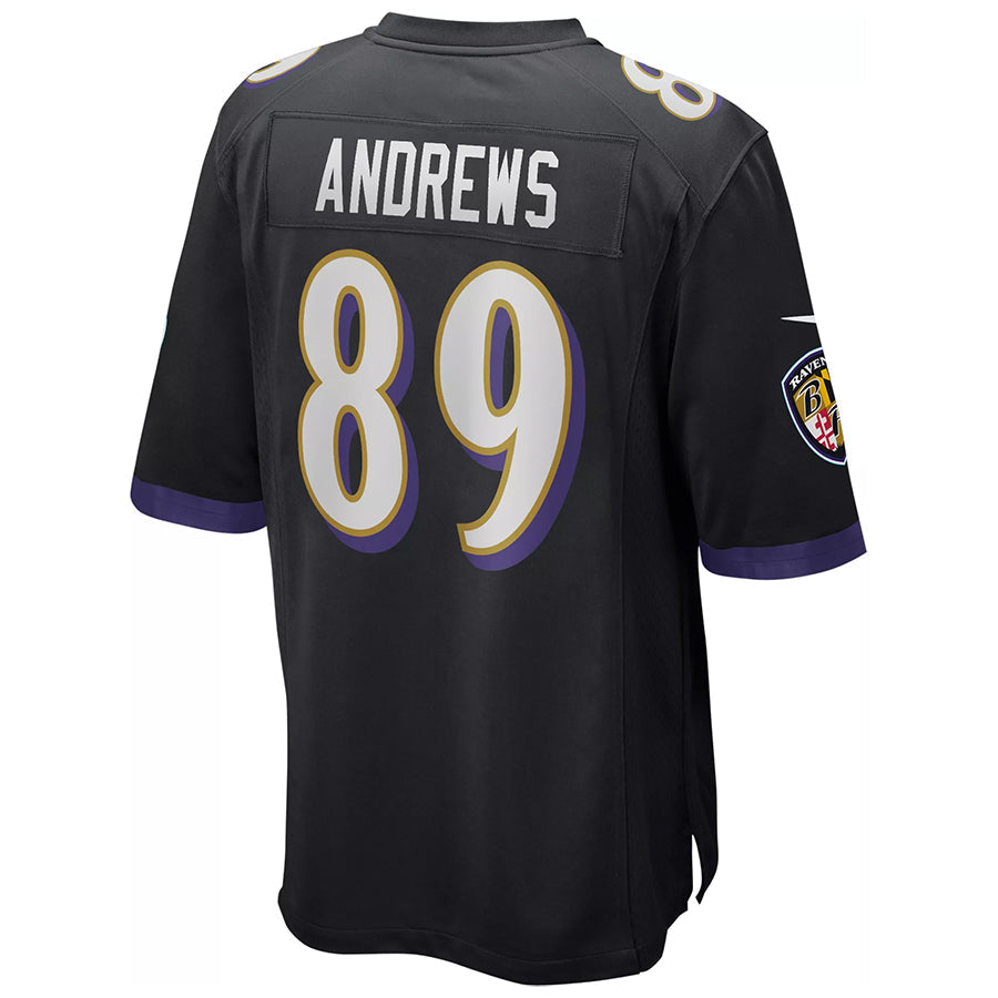 Punc B.Ravens #89 Mark Andrews Player Black Game Stitched Jerseys