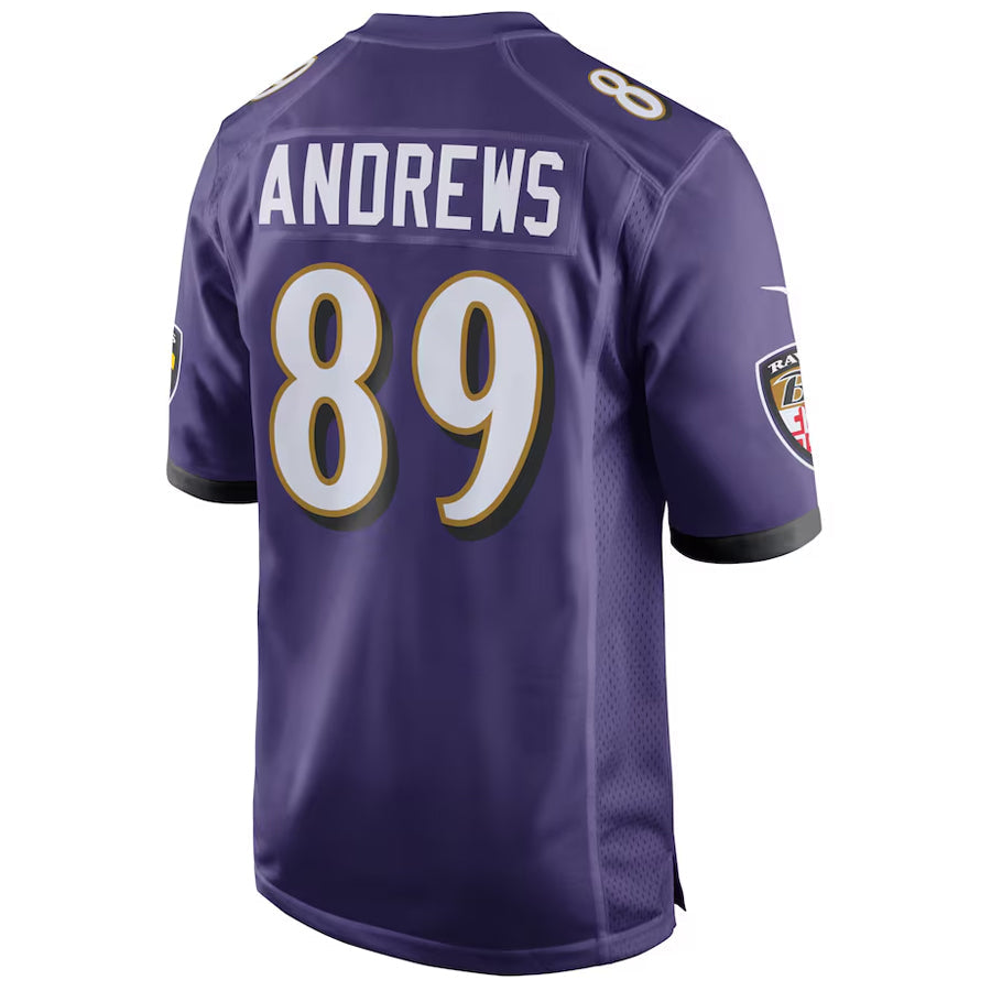 Punc B.Ravens #89 Mark Andrews Player Purple Home Game Jerseys