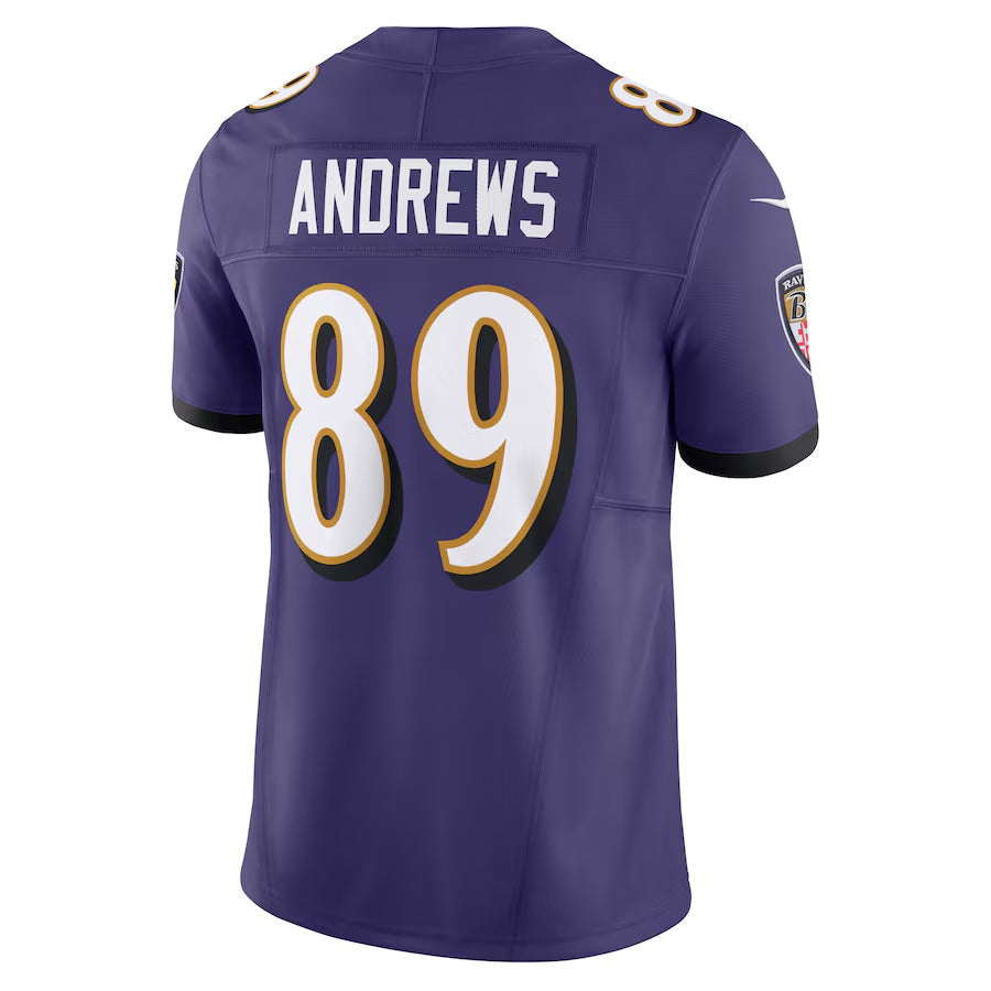 Punc B.Ravens #89 Mark Andrews Player Vapor F.U.S.E. Limited Purple Stitched Jerseys