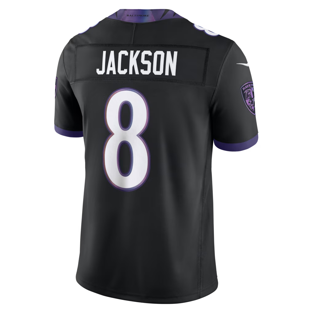 Punc B.Ravens #8 Lamar Jackson Black Alternate Alternate Vapor F.U.S.E. Stitched Limited Jerseys